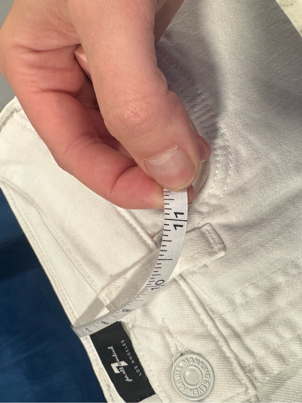 $225 Retail 7FAMK Womems White Metallic Skinny - Picture 7 of 9